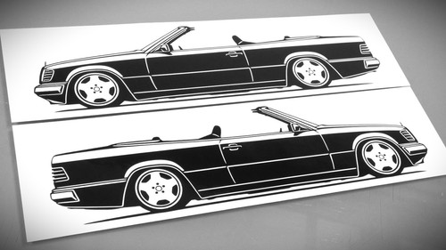 Adesivo mercedes w124 - adesivo,