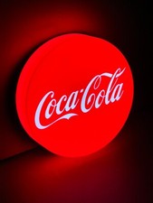 Insegna vintage light luminosa Cocacola lighted coca cola sign 25cm diametro led