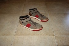 Lanvin Paris HI-TOP Suede Leather Sneakers Shoes Scarpe 42(8.5) MadeInItaly,RARE