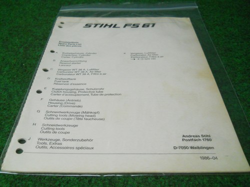 Manuale elenco ricambi