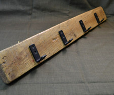 Appendiabiti da parete stile Industriale Attaccapanni in Legno di Recupero Ferro