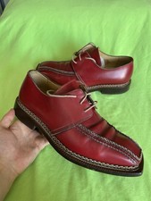 scarpe eleganti oxford Harris Firenze rosse in vera pelle fatte a mano Tg. 44