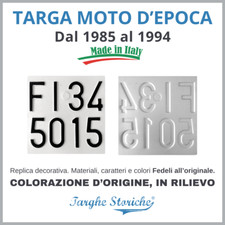 Targa Decorativa Moto dal 1985 al 1994 Colorazione d'origine