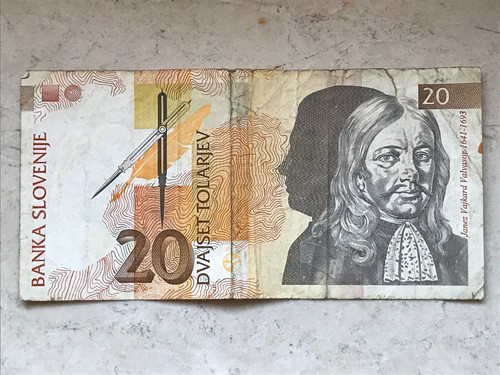 Banconota cartamoneta slovenia - banconota,