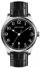 Orologio uomo MARC & SONS, stile marino, vetro zaffiro, fondo vetro, automatico Miyota 9015