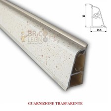 Alzatina salvagoccia in alluminio per piani top cucina cm 200 sabbia