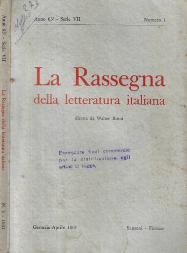 Rassegna della letteratura - la,
