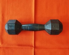 Peso palestra. Manubrio ginnico WEIDER FASSI vintage, 3 Kg. Attrezzo in ghisa