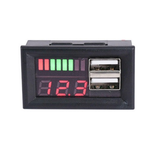 Voltmetro auto digitale doppio