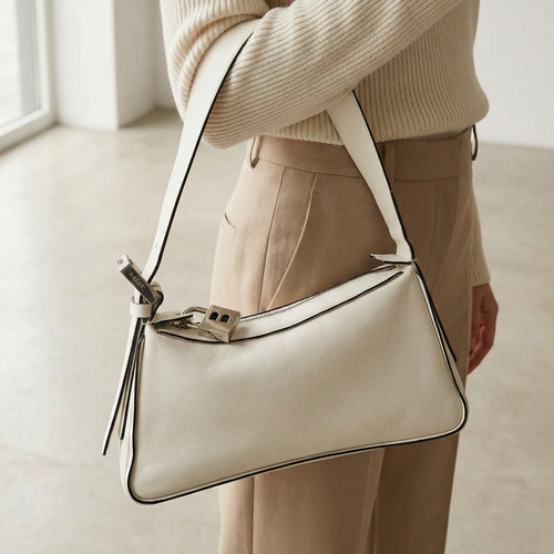 Bally pelle bianca baguette - pelle,