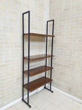 LIBRERIA ETAGERE SCAFFALATURA ANNI 50 LEGNO SCURO TEAK O NOCE DESIGN SCANDINAVO