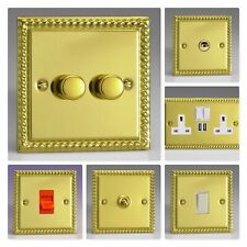 Interruttore luce XGW Varilight corda georgiana ottone lucido presa dimmer interruttore