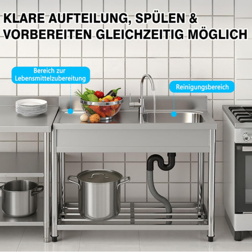 Lavello inox autoportante - , 1