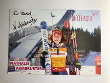 Autografo NATHALIE ARMBRUSTER - Sci combinato nordico GERMANIA - WC argento 2023 - AK