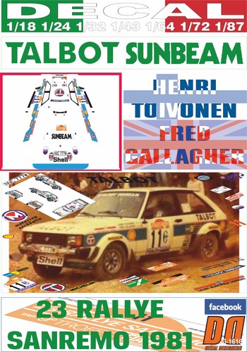 Decal talbot sunbeam lotus - talbot,