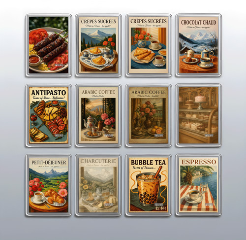 Cafe desserts fridge - cafe, magnet