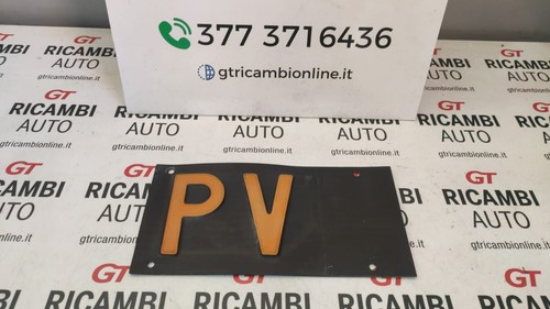 Targa nera italiana - , posteriore