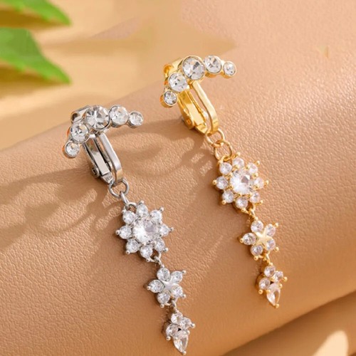 Piercing clip moda catena - on,