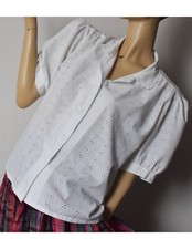CAMICIA  BIANCA IN  PIZZO
