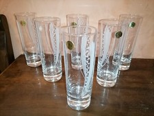 SET 6 BICCHIERI BIBITA CRISTALLO MOLATO VINTAGE ALTEZZA 16,5 cm