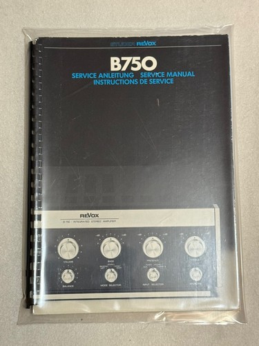Studer revox b750 manuale - revox, di