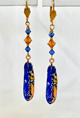 Iaj orecchini leva oro - *iaj*, blu