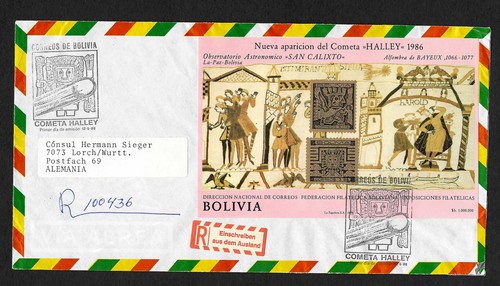Bolivia 1986 raccomandata - bolivia, 1986:
