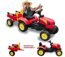 Trattore a pedali farm StrMy con rimorchio Fal trattore grande bambini max 35 kg