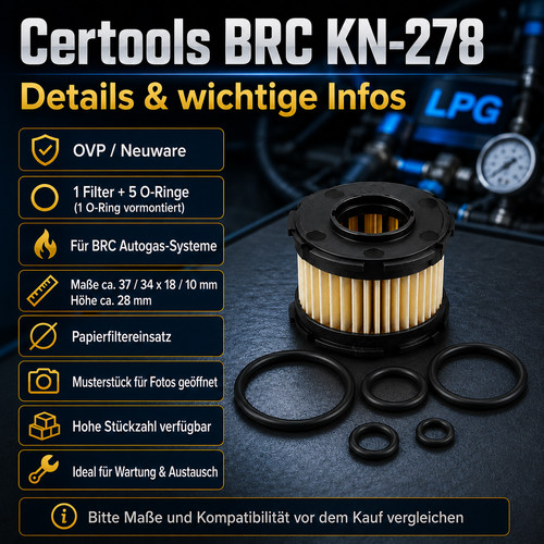 Filtro gas 278 per brc - kn, et98