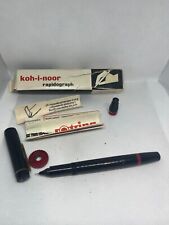Penna stilografica a china KOH-I-NOOR rapidograph Rotring + istruzioni accessori