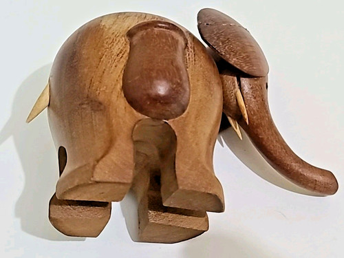 Statuina elefante legno teak