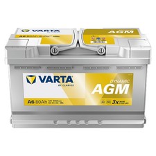 VARTA Batteria Avviamento per Auto A6 80Ah 800A DYNAMIC AGM - (315x175x190 mm)
