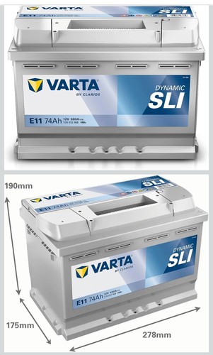 Batteria auto 74ah e11 varta - auto,