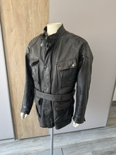 BELSTAFF PANTHER 1966, Black Brown LEATHER Jacket, taglia XXL 