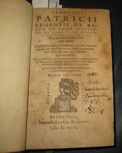 1594 francesco patrizi de - patrizi.,