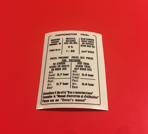 Fantic trial stickers/adesivi