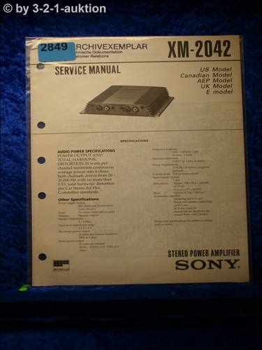 Sony service manual 2042 - service,
