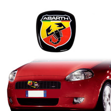 Adesivo Abarth 3D Ricambio Logo per Fiat Grande Punto, Anteriore