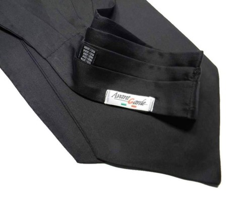Ascot nero seta foulard - nero,