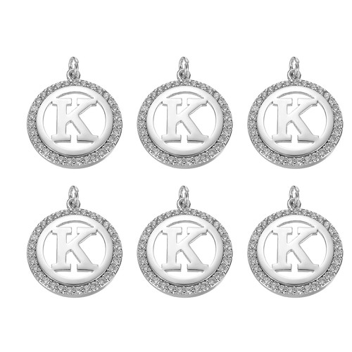 Pcs charm lettere iniziali - 6,
