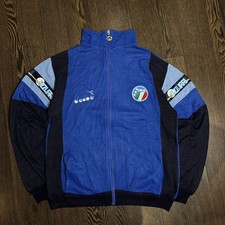 Giacca Calcio Blu Navy Vintage