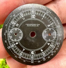 Wilhelm Chrono Vintage Dial originale Black 32,1mm Landeron 39 anni '40