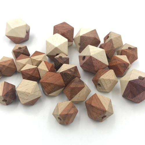 Perline legno bicolore - legno,