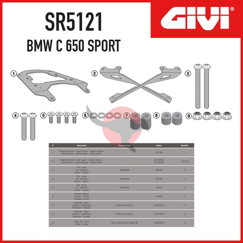 Portapacchi givi bmw c 650 - c,