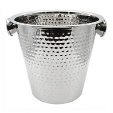 Secchiello Ghiaccio Acciaio Inox Secchio per il Vino 22cm Cestello Champagne