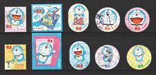 GIAPPONE 2016 DORAEMON MANGA ANIME SERIES 82 YEN COMP. SET DI 10 FRANCOBOLLI ...