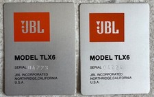 2x JBL TLX6 alluminio scritta