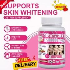 Gluta Bianco 150000mg. Glutatione Sbiancante Pelle 90 Capsule Softgel UK