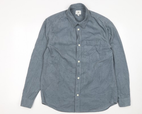 Camicia uomo blu regular - camicia, h&m