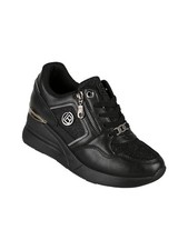 Laura Biagiotti Sneakers donna lurex con zeppa - nero